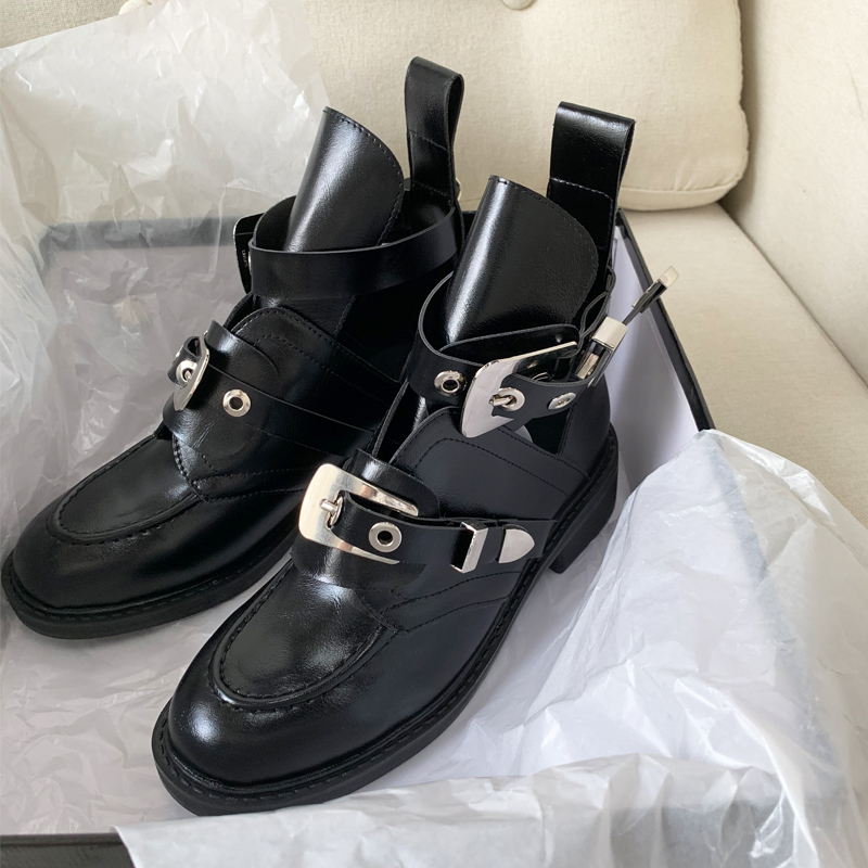 Style Platform British 2022 New Autumn Retro Wild Thick-soled Increased Motorcycle Boots Women Shoes fc7c