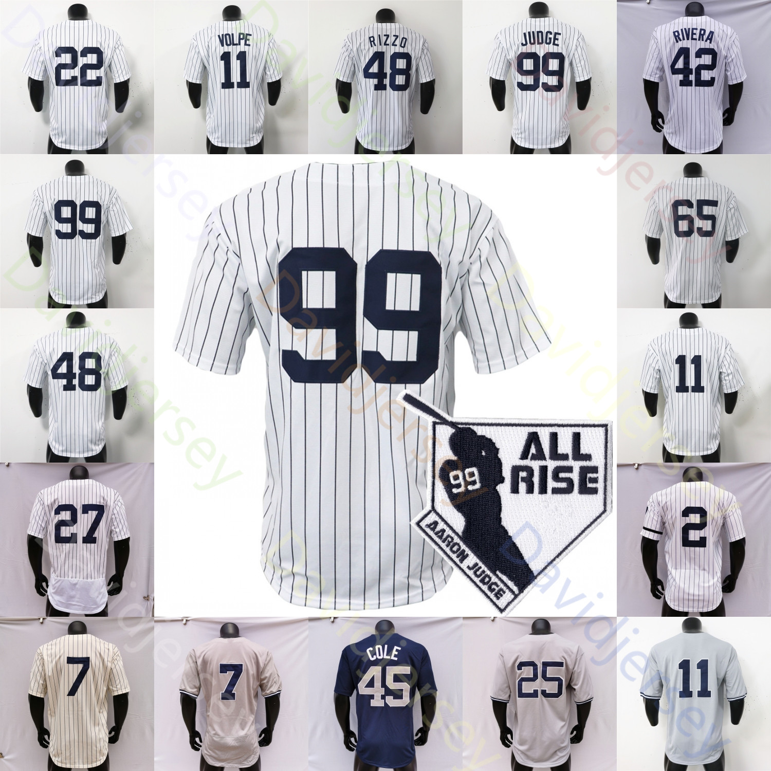 Baseball Jersey Aaron Judge Anthony Volpe Chisholm Jr. Max Fried Gerrit Cole Goldschmidt Cody Bellinger LeMahieu Austin Wells Stroman Rodon Rice Dominguez