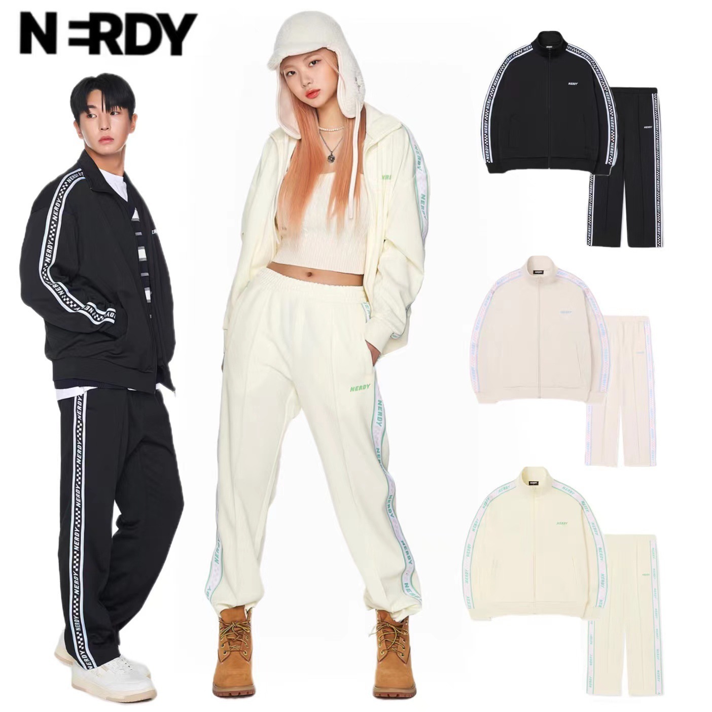 Mens Tracksuits INFLATION Trendy Zip Up Track Jacket and Sweatpants Set Grey Tracksuit Unisex Two Pieces 221130