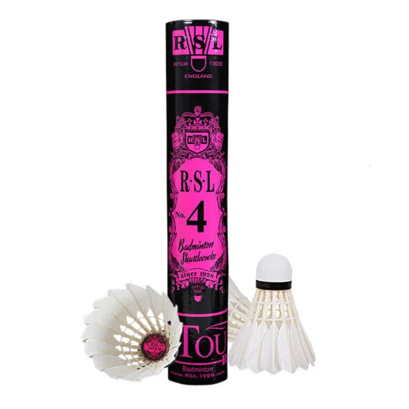 Original Rsl Badminton Shuttlecock No4 No6 No7 High Quality Duck Feather Ball 240223