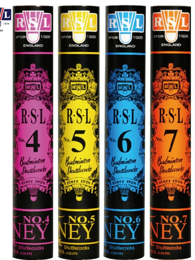 Original Rsl Badminton Shuttlecock No4 No6 No7 High Quality Duck Feather Ball 240223