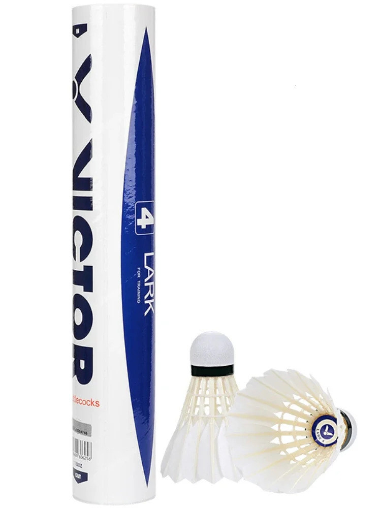 100 Genuine Victor Lark 4 Shuttlecocks Badminton Shuttle Duck Feather Ball for Training 240223
