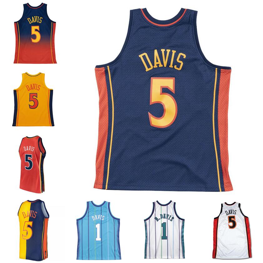 Stitched Basketball jerseys Baron Davis #5 1999-00 06-07 mesh Hardwoods classic retro jersey Men women youth S-6XL