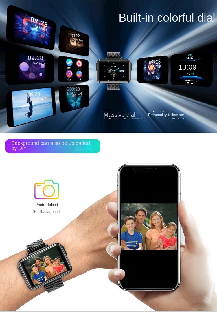 Hd full touch screen smart bracelet TWS Bluetooth Headset 2-in-1 call sports smart watch T91