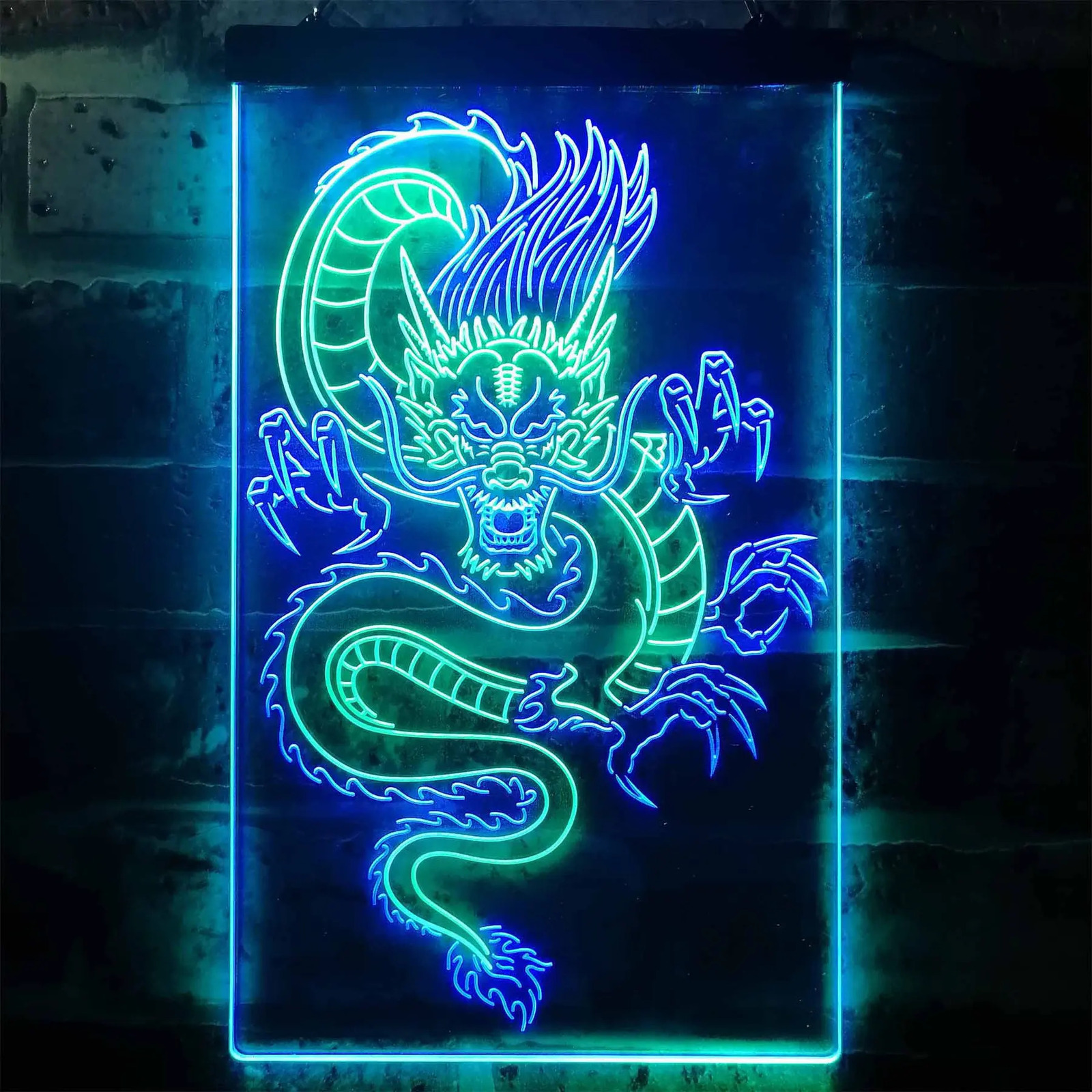 China Dragon Room Display dual color LED neon lights 240301