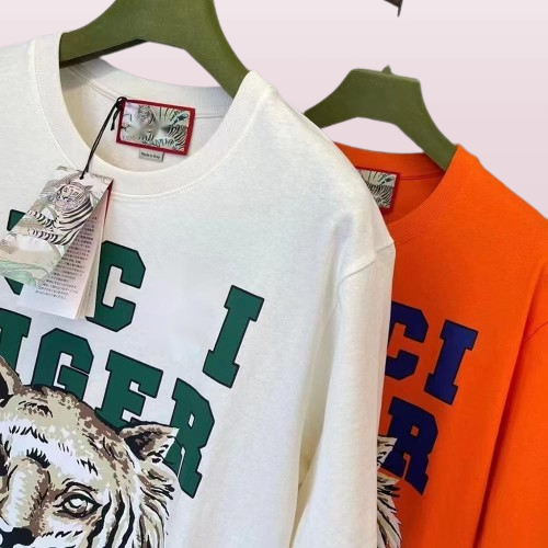mens tiger designer t shirt spring and summer tide letter animal print couples round neck loose tops for men women plus size