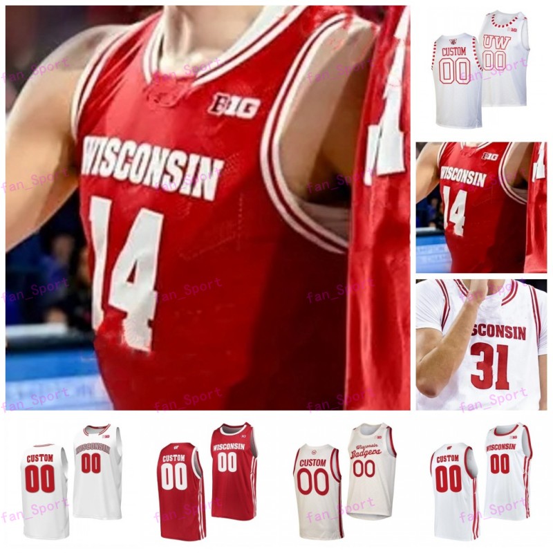 Wisconsin Badgers Basketball Jersey Custom Stitched Mens Youth 44 Frank Kaminsky 8 Ab Nicholas 22 Ethan Happ 42 Alando Tucker 15 Isaac Gard Wisconsin Jerseys