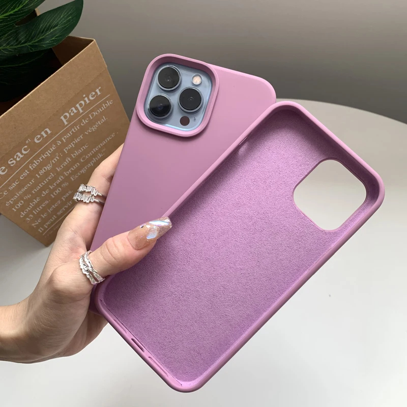 Silicone Phone Cases for iPhone 15 Pro max Skin Friendly Phone Cover for iPhone 14 Plus 13 12 Pro