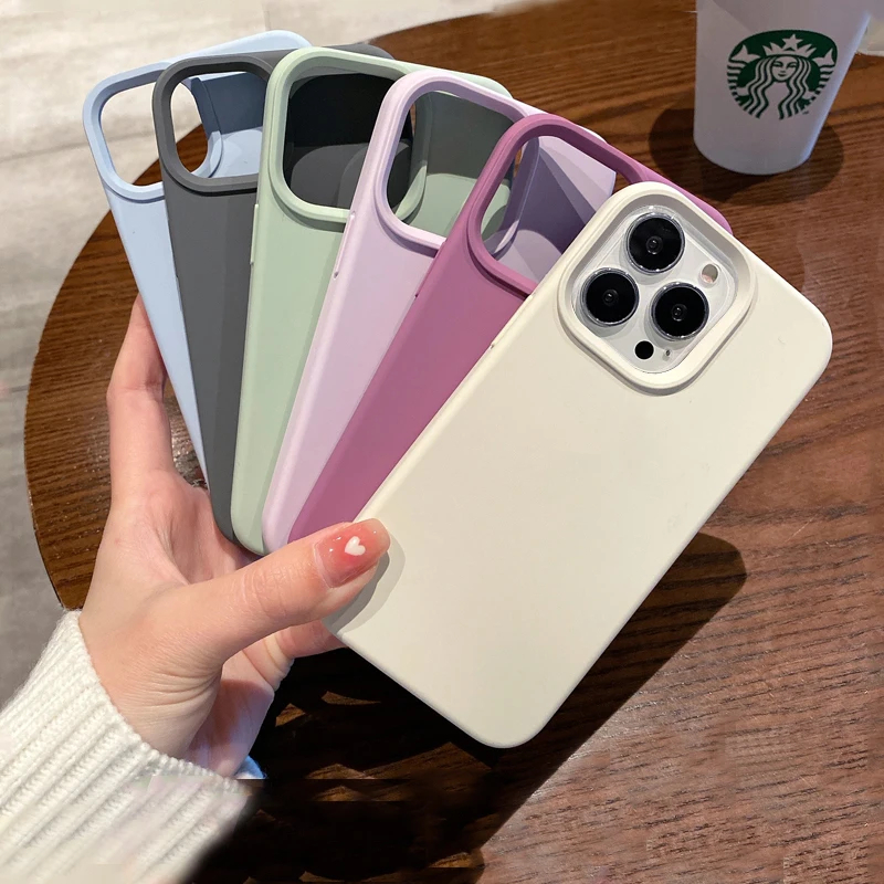 Silicone Phone Cases for iPhone 15 Pro max Skin Friendly Phone Cover for iPhone 14 Plus 13 12 Pro