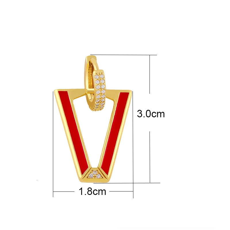 Y2K Fashion Simple Triangle Geometric Drop Earring For Women Korean Candy Color Dripping Oil Ear Ring Trendy Party Jewelry Gifts 240227