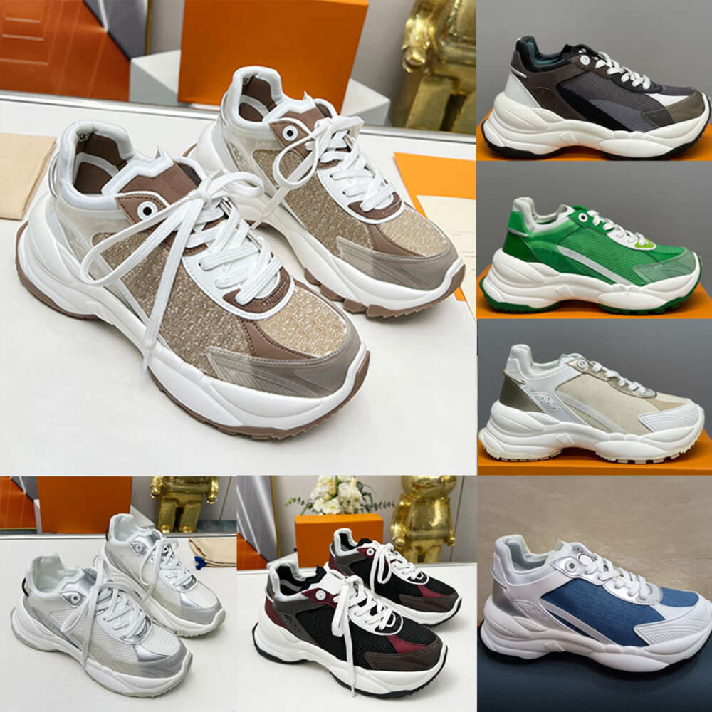 Run 55 Sneaker Designers Platform Trainers Women Outdoors Casual Shoe Fashion Classic Rubber Leather Sport Sho lvs louievuitton louis vuittons vuittonshoe OVKF