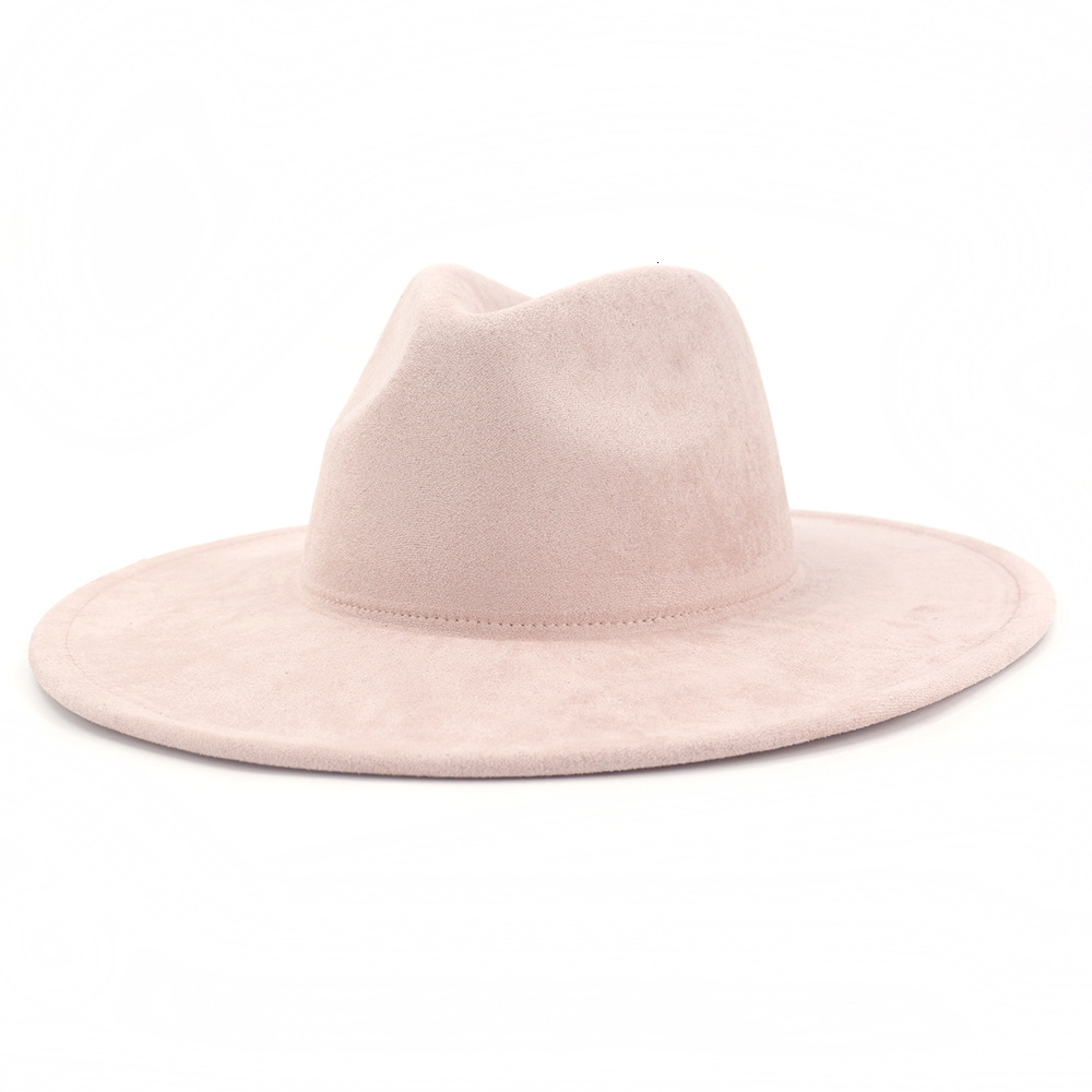 Big brimmed peach heart top 10cm brim top hat suede jazz hat 231216
