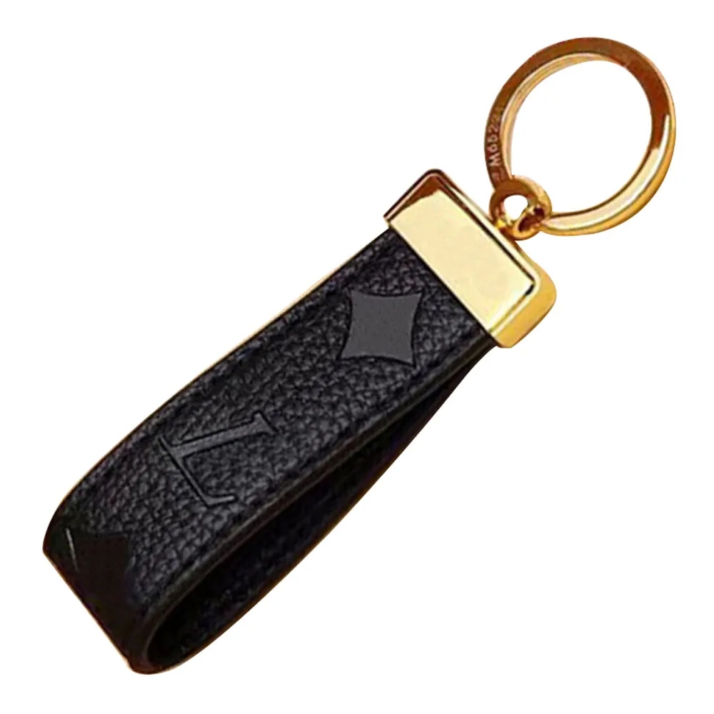 Keychain Dragonne Keychain Women's Men's Brown Leather Bag Wallet Hanging Rope Gold Plated Car Keychain 8 colour