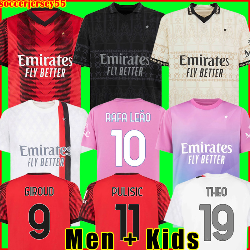 GIROUD 23 24 soccer jersey PULISIC REIJNDERS KOCHE KOCHE DE KETELAERE RAFA LEAO THEO football shirt ac 2023 2024 men kids kit boys uniforms third fourth 4th 55