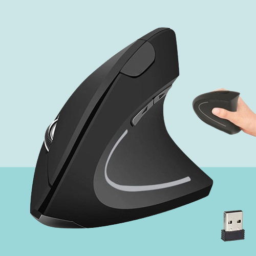 Mice HKXA Wireless Mouse Vertical Gaming Mouse USB Computer Mice Ergonomic Desktop Upright Mouse 1600DPI for PC Laptop Office Home