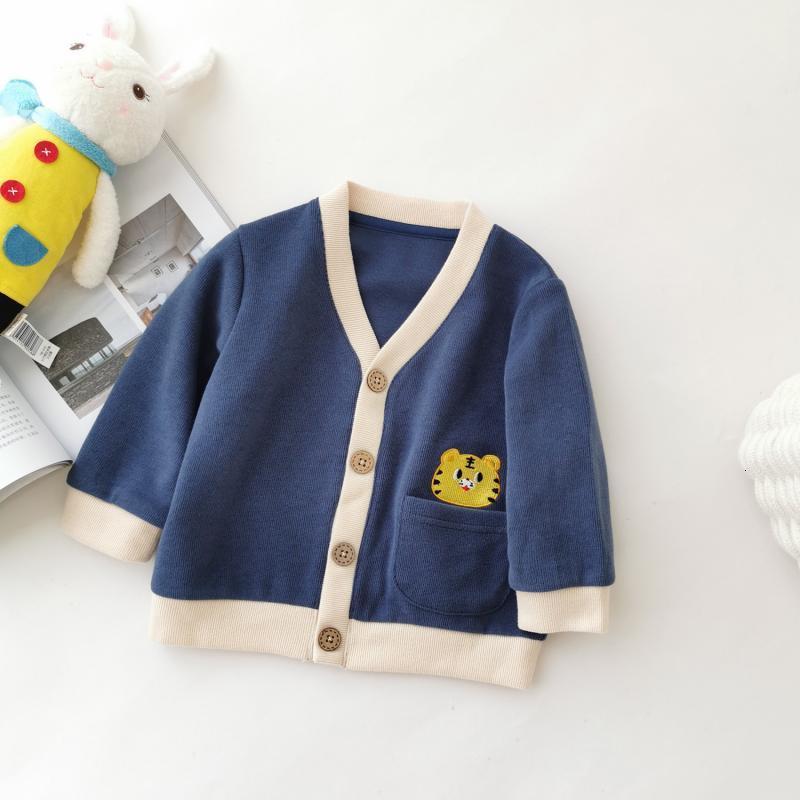 Kids Boys Sweaters bobo Autumn Winter Baby Girls Sweater Cute Print Knit Cardigan Children Warm Cotton Outwear Clothes 211104