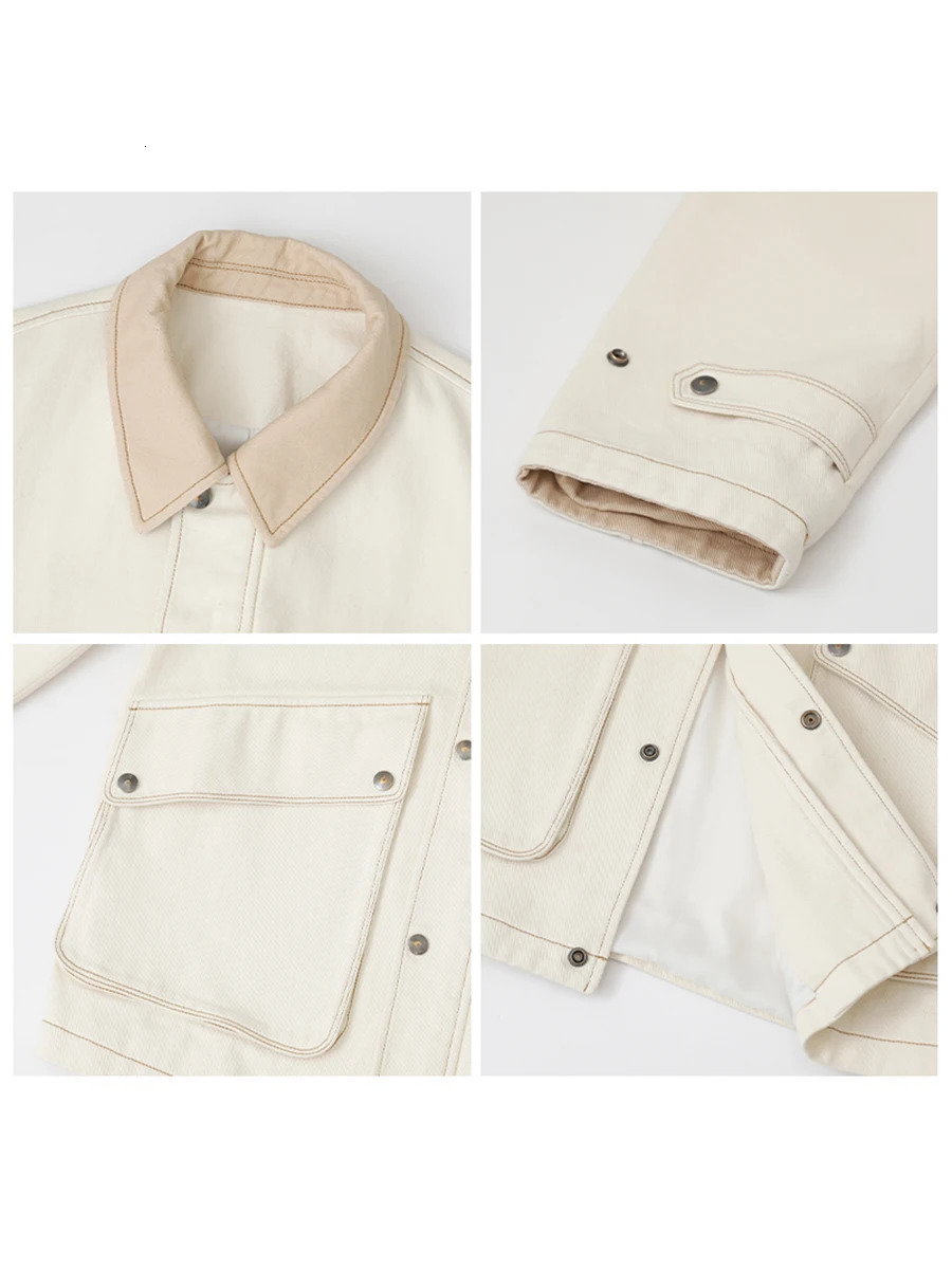 CHIC VEN Womens Jacket Solid Retro Corduroy Lapel Female Coat Loose Cotton Fashion Workwear Woman Top Spring Autumn 240226