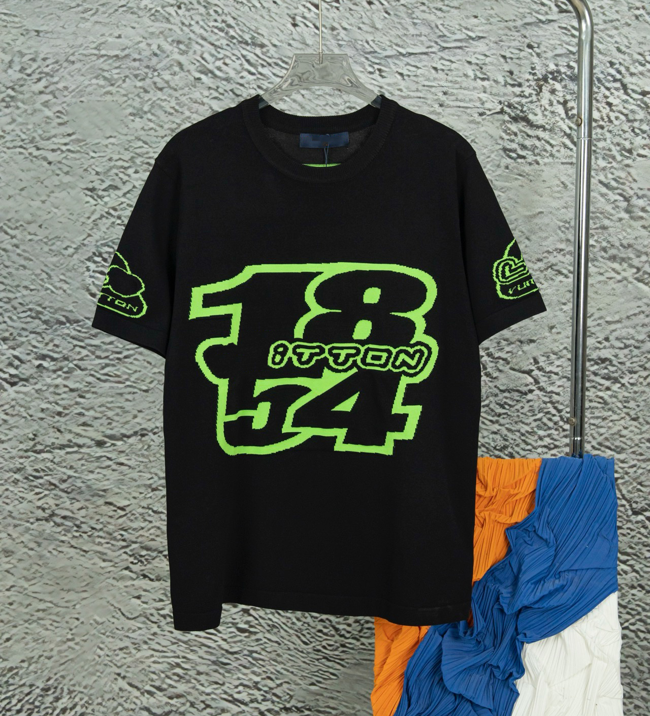 Men's Plus Tees & Polos Round neck embroidered and printed polar style summer wear with street pure cotton wf78T