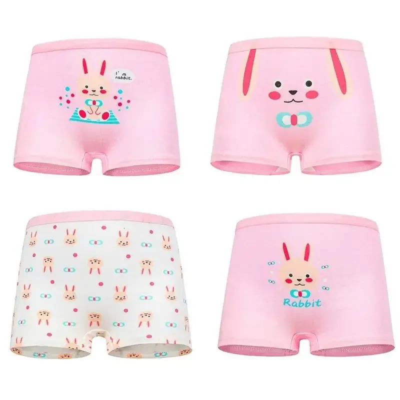 10 Pieces Childrens Girls Panties Cotton Cartoon Child Underwear for Girls Kids Boxer Panties 2-10Years 240228