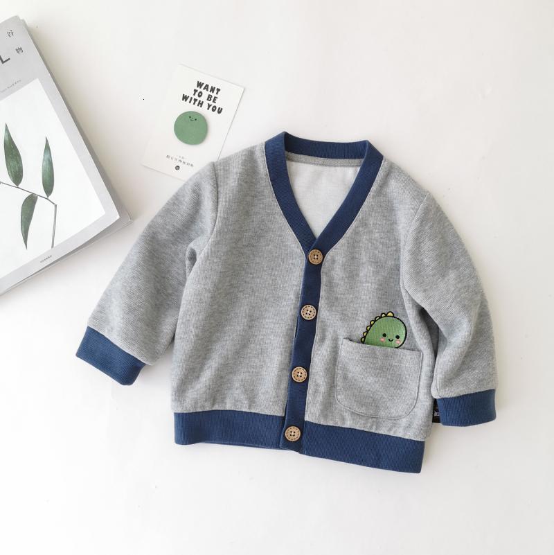 Kids Boys Sweaters bobo Autumn Winter Baby Girls Sweater Cute Print Knit Cardigan Children Warm Cotton Outwear Clothes 211104