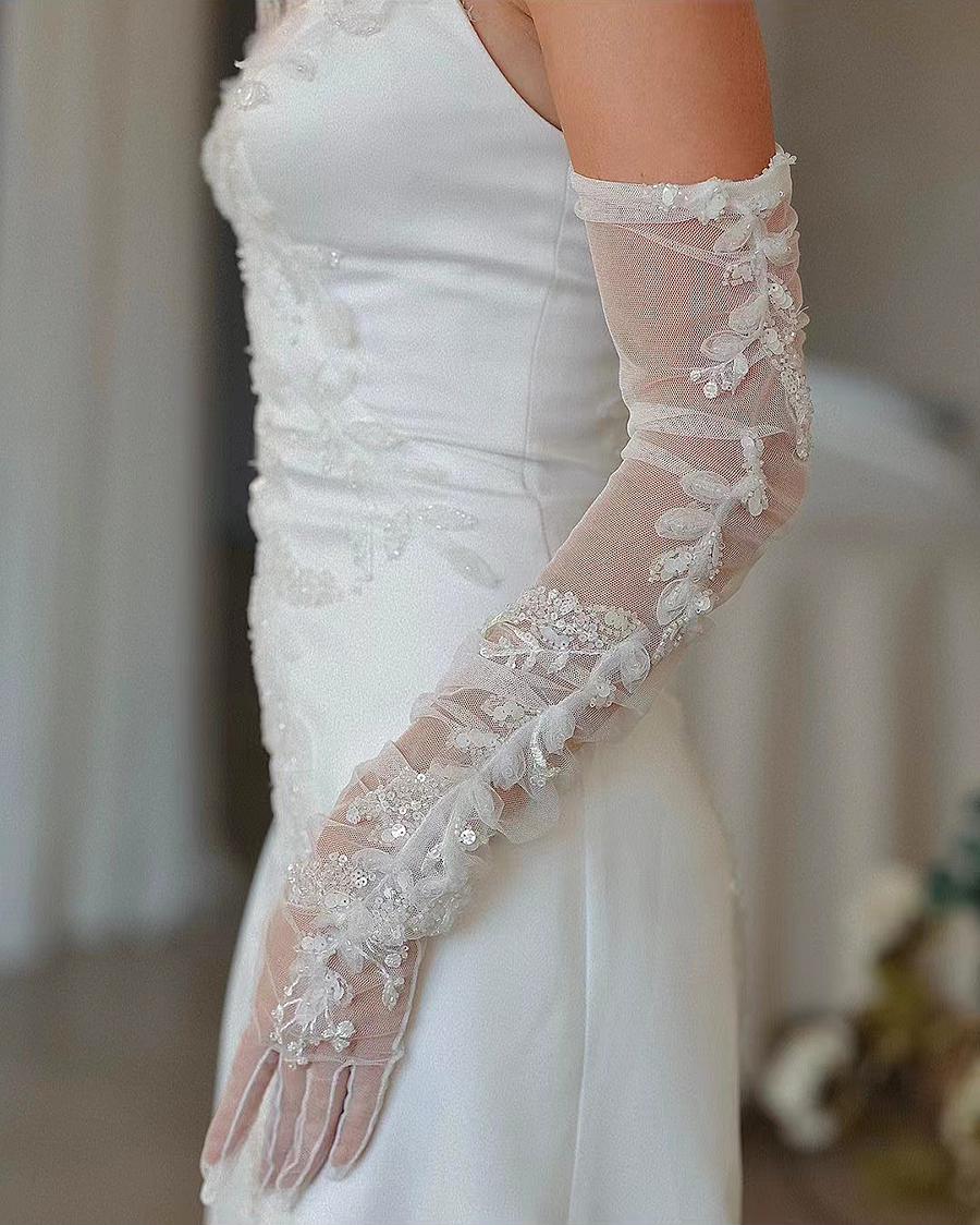 Mermaid Elegant Lace Wedding Dress Strapless Removable Sleeves Brida Gown V Neck Floor Length Robe De Mariage