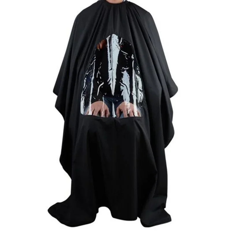 Professional Waterproof Styg Salon Barber Hairdresser Hair Cutting Hairdressing Gown Cape With Viewing Window Apron
