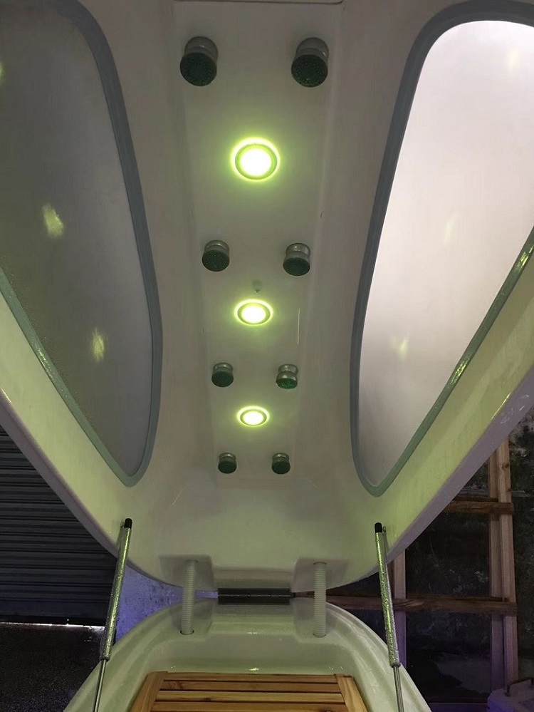 Ce Approval Ozone Steam Shower Cabin Water Pressure Far Infared Detox Sauna For Beauty Salon Spa Capsule Pod Led Light Therapy With Yoga Music