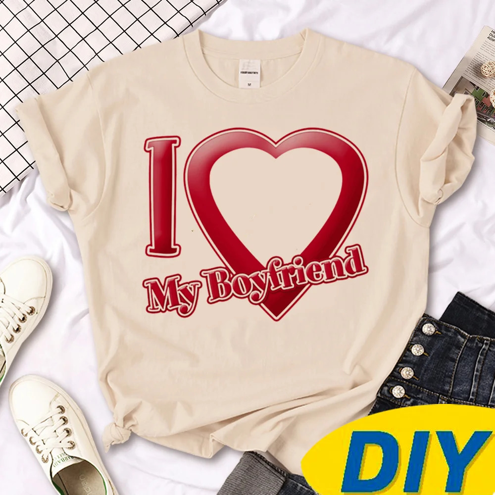 i Love My Boyfriend Custom Personalized t shirt women funny harajuku tshirt girl y2k clothes 240228