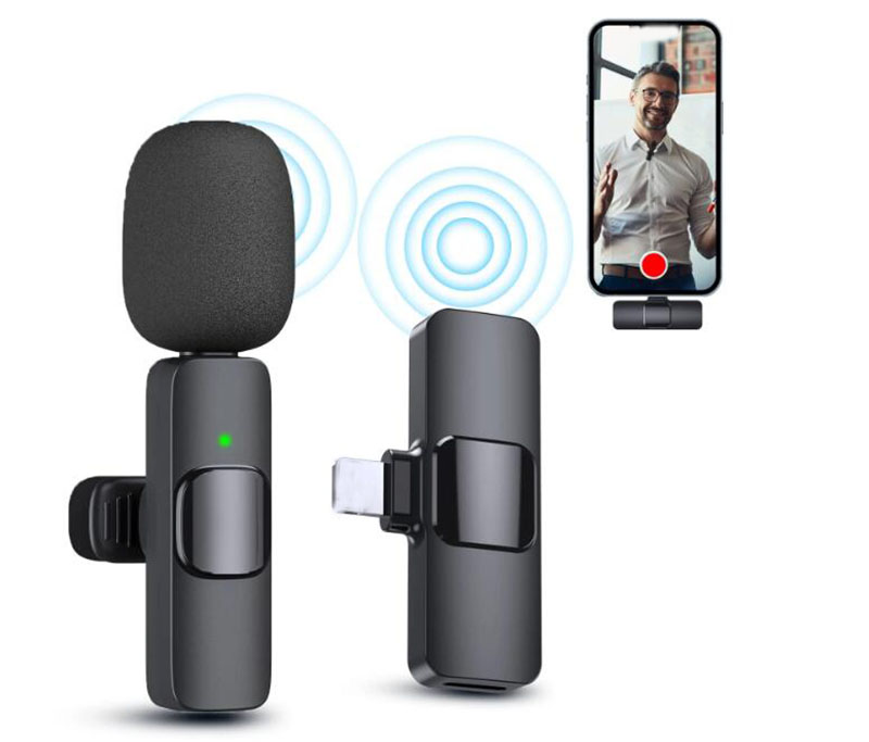 2.4GHZ Wireless Lavalier Microphone Portable Audio Video Recording Mini Mic with quality materisls and smart chips( Noise cancelling) - view 3