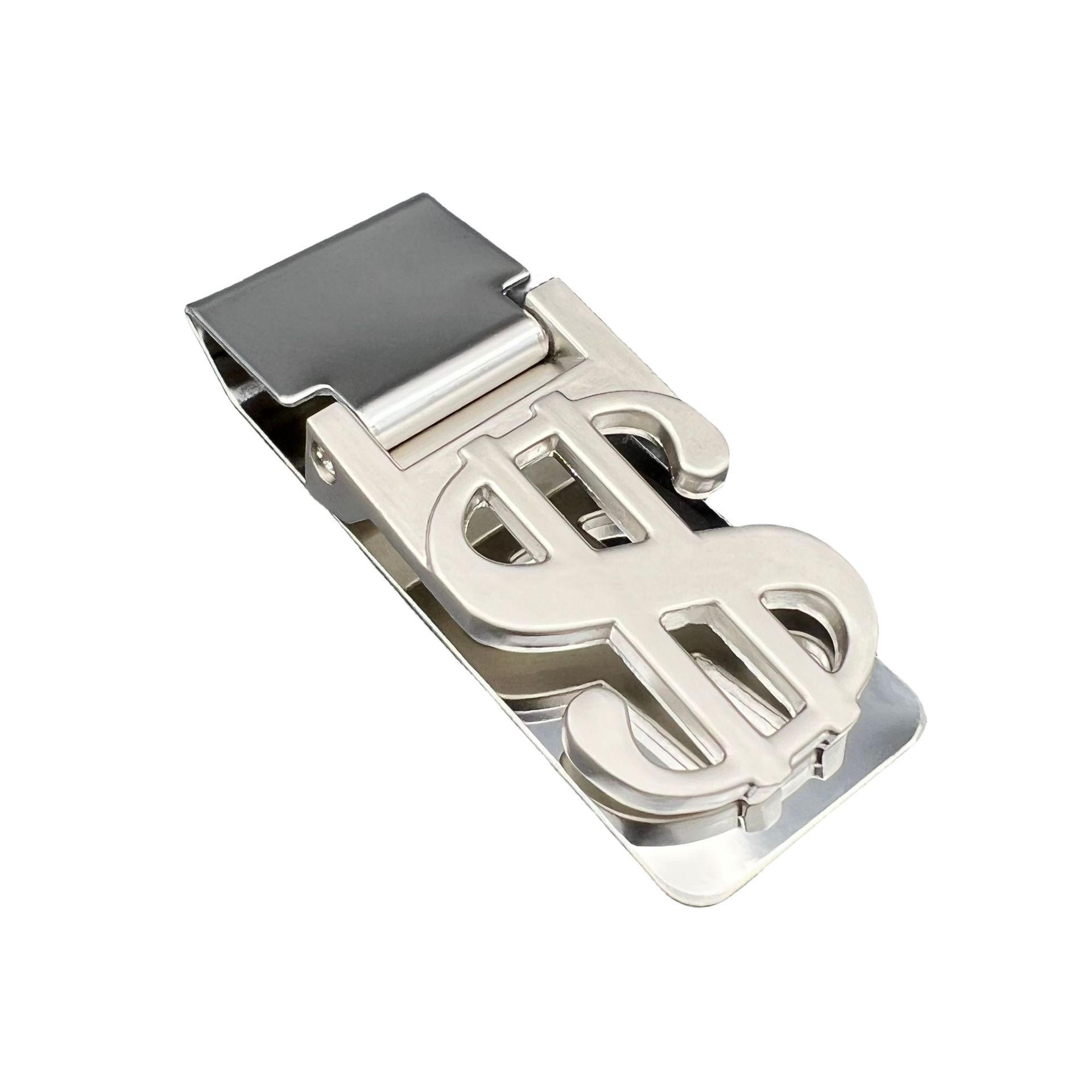 DIY Blank Money Clip Credit Card Holder Silver Zinc Alloy 2.44"*0.87" Money Clipper Slim Money Wallet Clip Christmas Gift