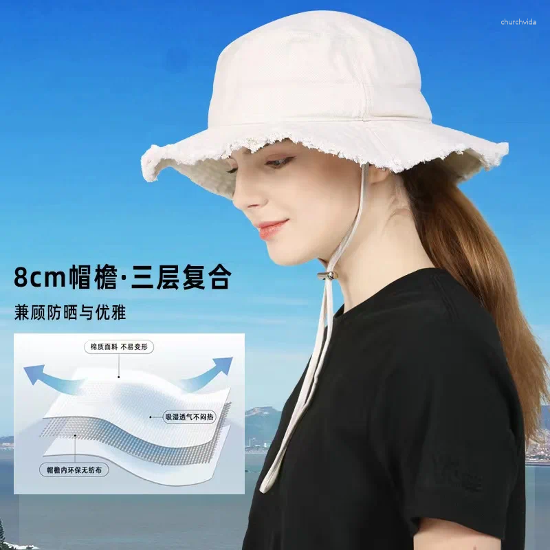 Berets Women Bucket Hat Fashionable Lovely Summer Suitable For Outdoor Activities Make Face Look Small Sunlight Prevented 2024