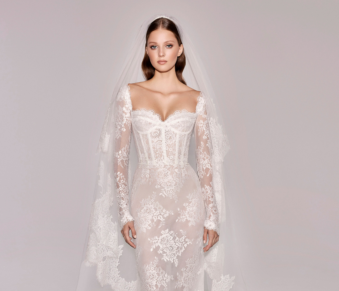 Sweetheart Neck Sexy Mermaid Applique Lace Long Sleeved Wedding Dresses Train Bridal Gowns Custom Robe De Mariee Zuhair Murd 6660306
