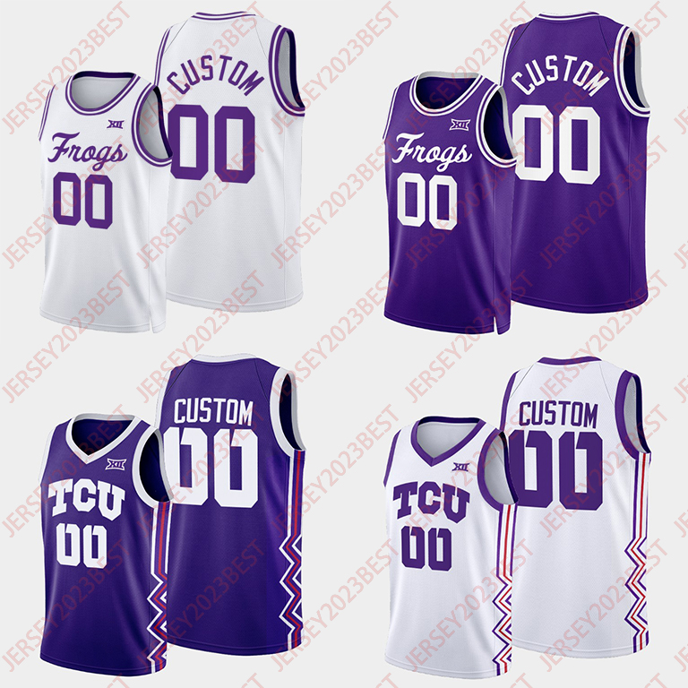 TCU Horned Frogs Basketball Jersey Micah Peavy Desmond Bane Desmond Bane Mike Miles Emanuel Miller Chuck O'Bannon Jr. Damion Baugh Cork Ford Jersey
