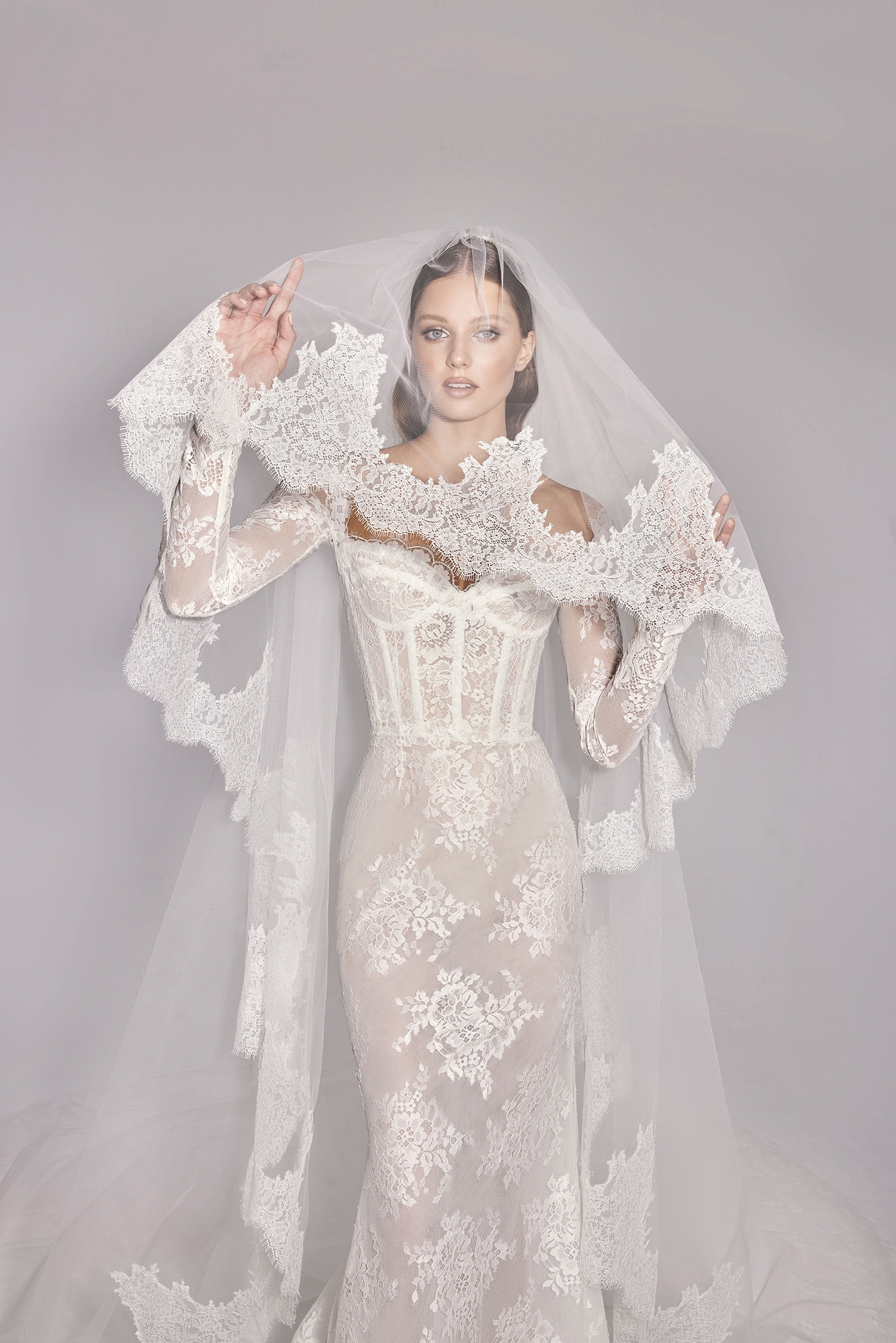 Sweetheart Neck Sexy Mermaid Applique Lace Long Sleeved Wedding Dresses Train Bridal Gowns Custom Robe De Mariee Zuhair Murd 6660306