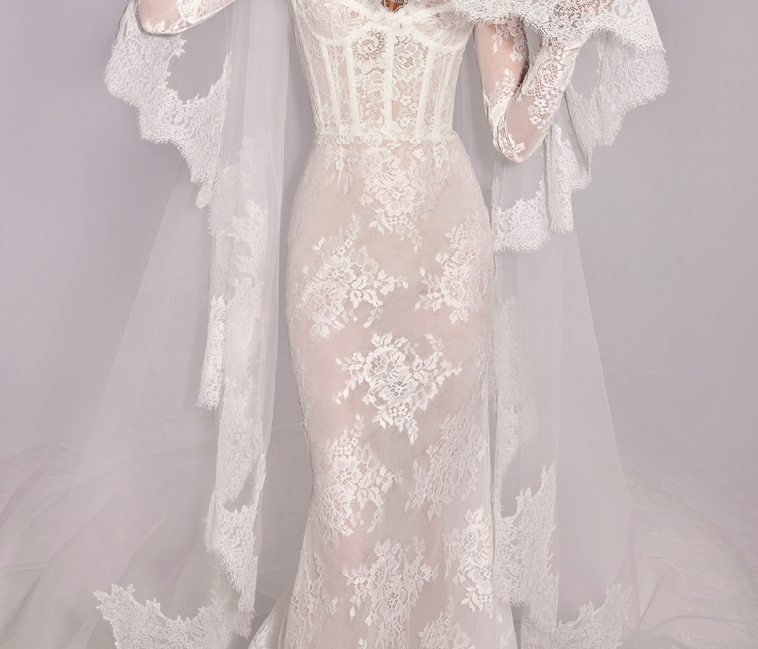 Sweetheart Neck Sexy Mermaid Applique Lace Long Sleeved Wedding Dresses Train Bridal Gowns Custom Robe De Mariee Zuhair Murd 6660306