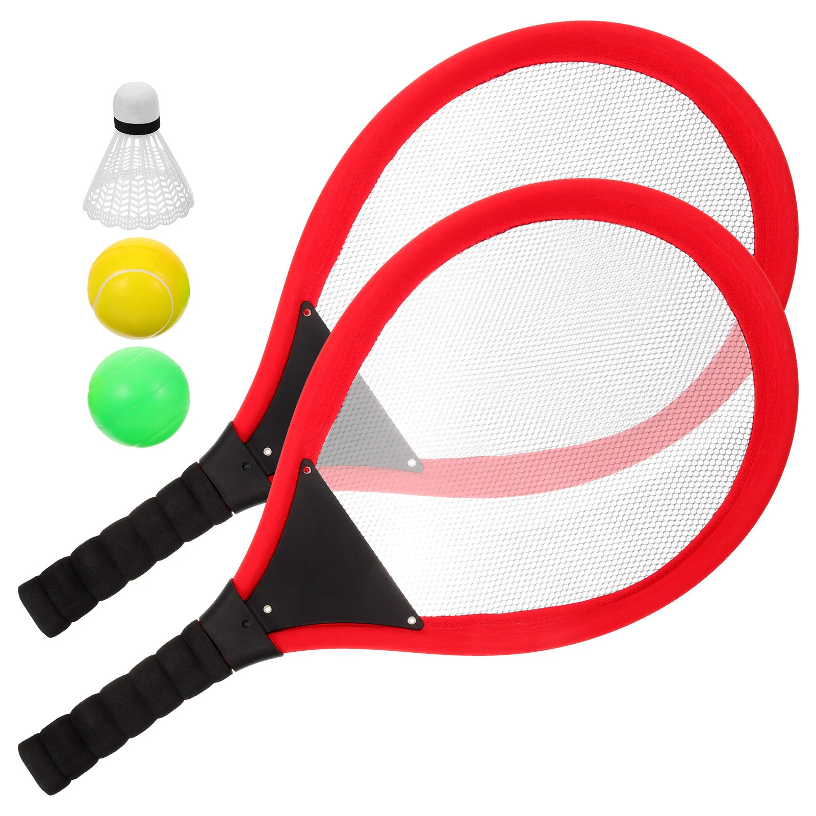 1 Set of Badminton Tennis Racket Kit Kids Training Toys Children Outdoor Playthings 240223
