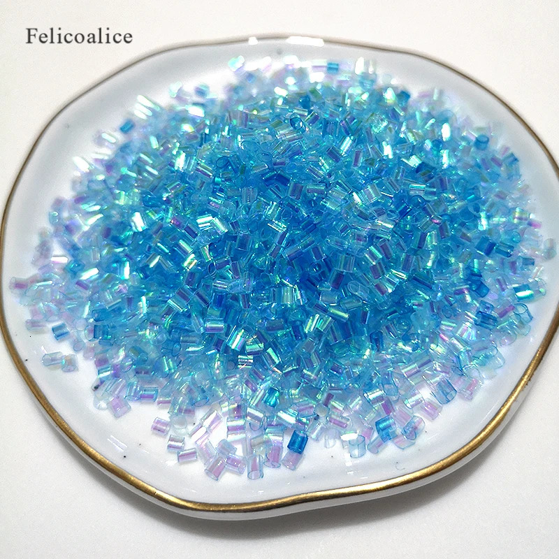500g 2*3mm Bingsu Beads Colorful Plastic Cylindrical Charms Fashion Beads For DIY Ornament Jewelry Making Accessories 240220