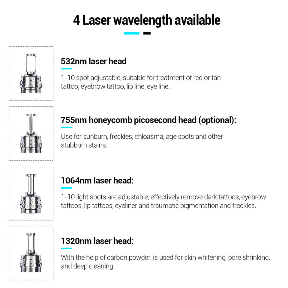 Newest Product Pico Machine For Skin Rejuvenation With Laser Tattoo Removal Handle Tattoo Removal Picosecond Laser Machine