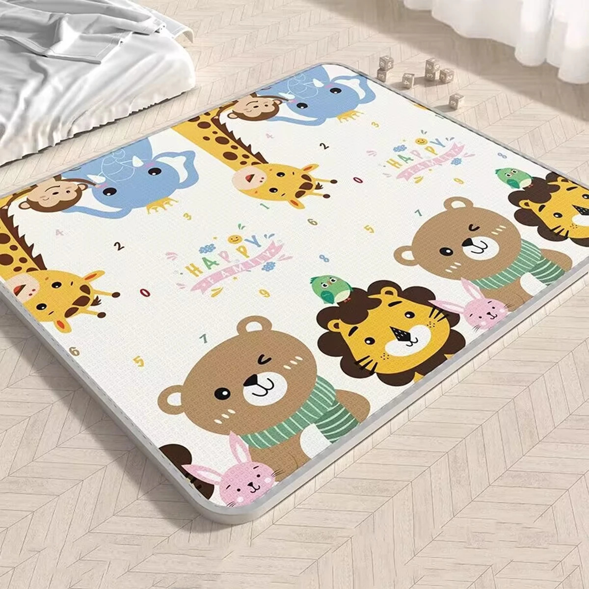 200180cm Baby Crawling Play Mats Thicken 1cm05cm Folding Mat Carpet for Childrens Safety Rug Toys Gift Have Creases 240223 S25414