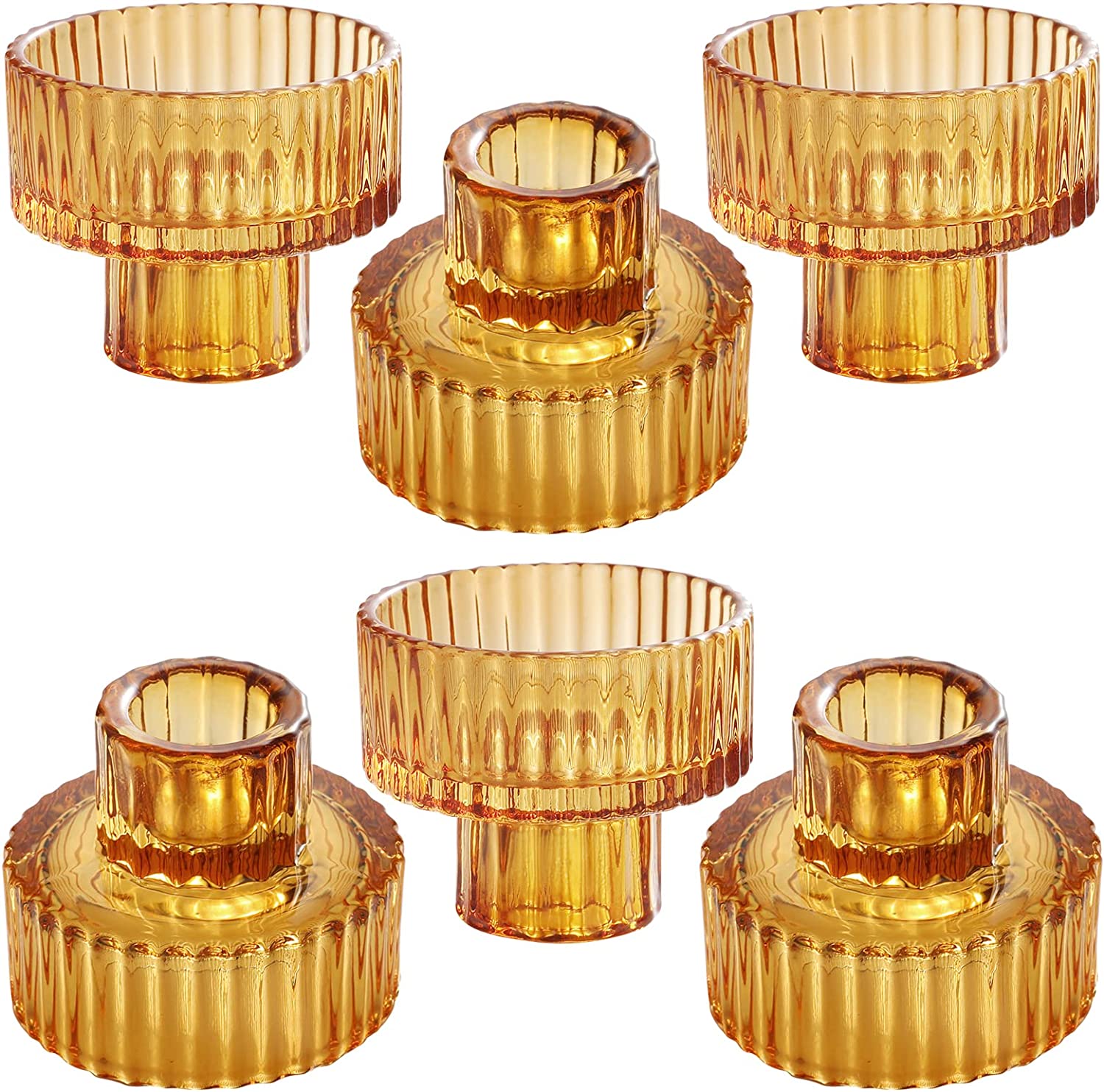 Pink Glass Home Decor Candle Holders Wedding Decoration Accessories Candlesticks For Candelabro Centerpiece Vertical Stripes