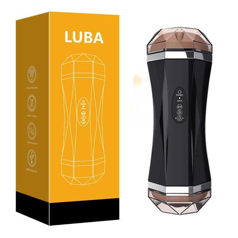 Nxy Masturbators Luba Double Acupoint Aircraft Cup Electric Fully Automatic Male Masturbation Device Penile Training Adult Sexual Products