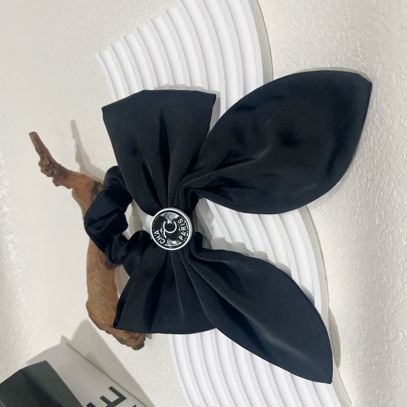 Big Bowknot Letter Hair Tie Women Girl Bowknot Ribbon Elastic Hair Band for Gift Party