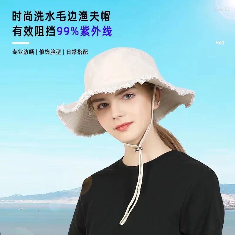 Berets Women Bucket Hat Fashionable Lovely Summer Suitable For Outdoor Activities Make Face Look Small Sunlight Prevented 2024