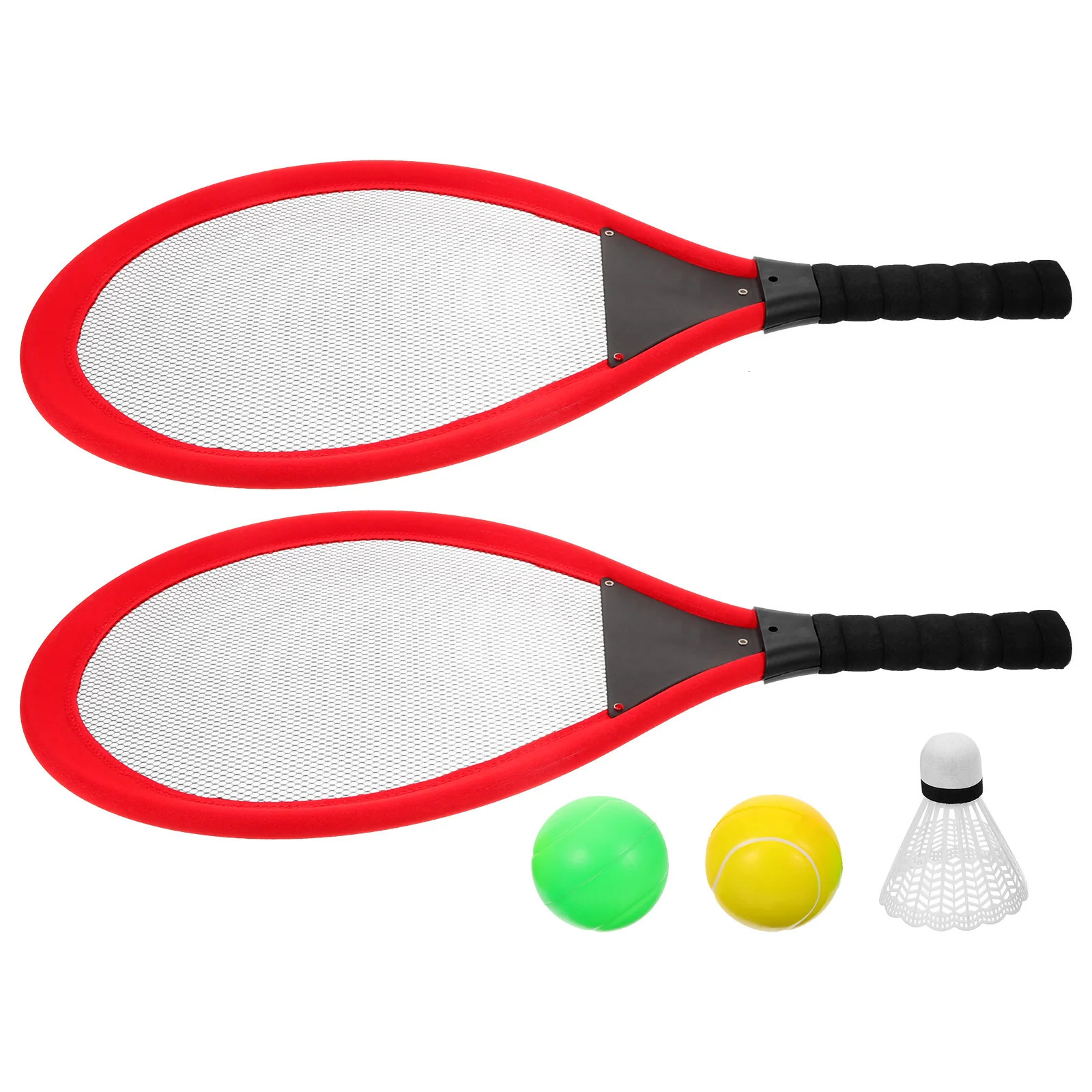 1 Set of Badminton Tennis Racket Kit Kids Training Toys Children Outdoor Playthings 240223
