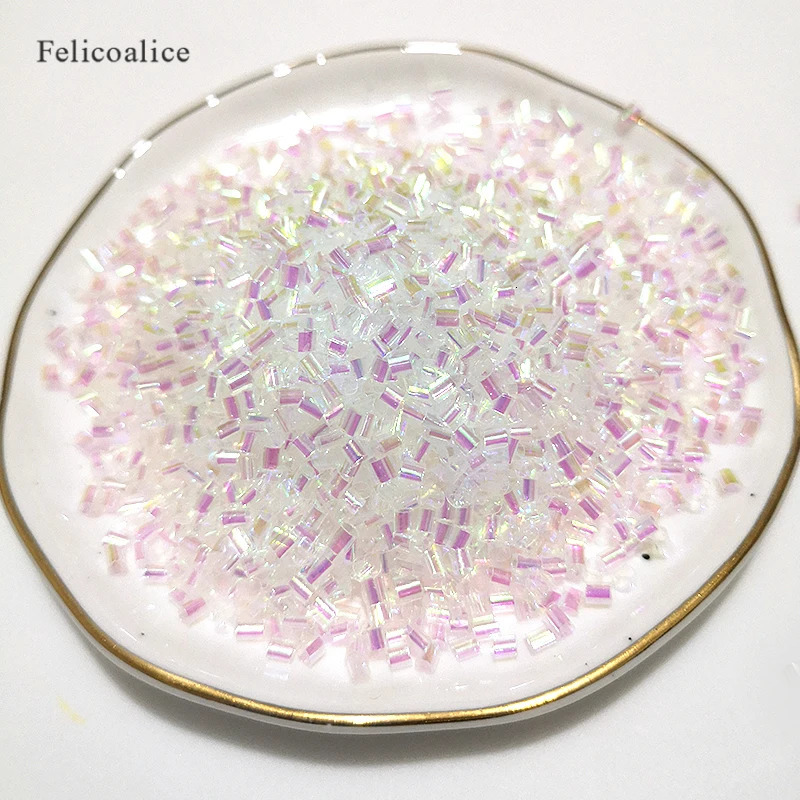 500g 2*3mm Bingsu Beads Colorful Plastic Cylindrical Charms Fashion Beads For DIY Ornament Jewelry Making Accessories 240220
