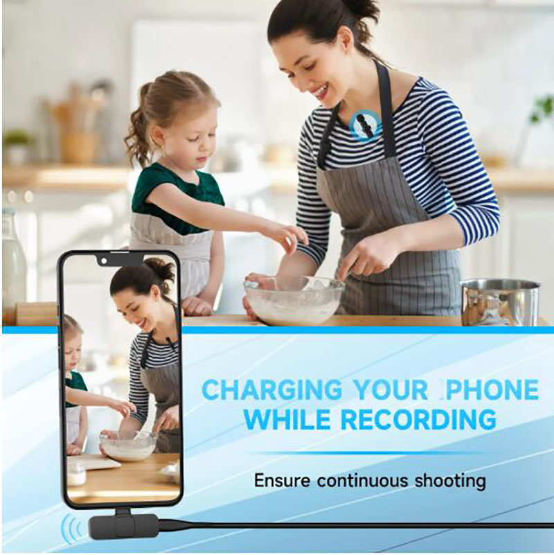 2.4GHZ Wireless Lavalier Microphone Portable Audio Video Recording Mini Mic with quality materisls and smart chips( Noise cancelling) - view 6