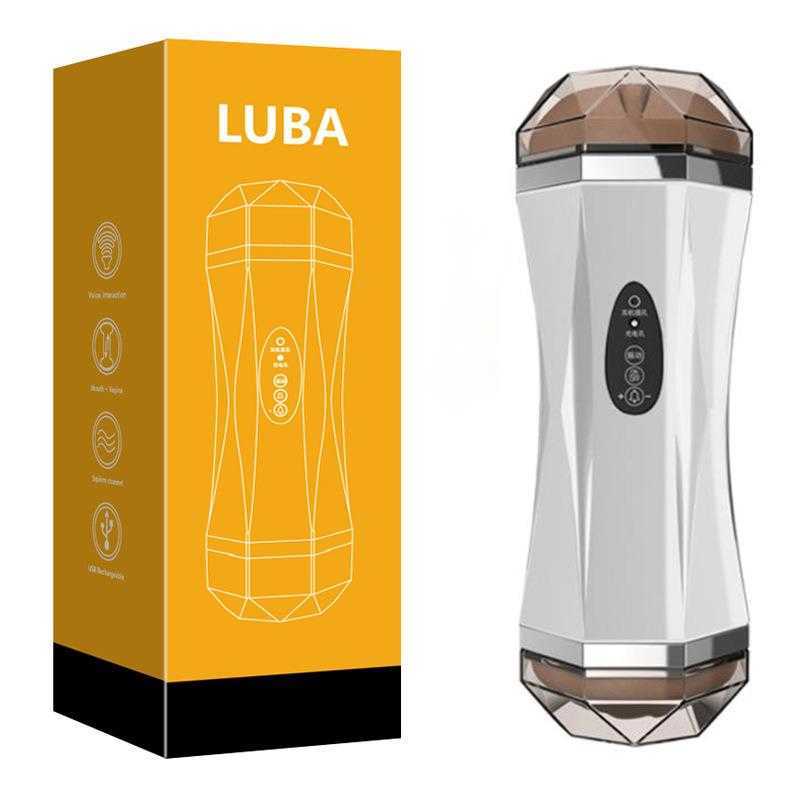 Nxy Masturbators Luba Double Acupoint Aircraft Cup Electric Fully Automatic Male Masturbation Device Penile Training Adult Sexual Products