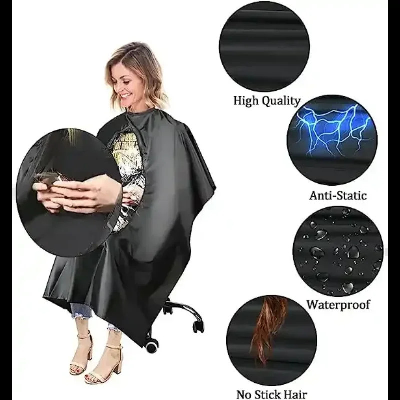 Professional Waterproof Styg Salon Barber Hairdresser Hair Cutting Hairdressing Gown Cape With Viewing Window Apron