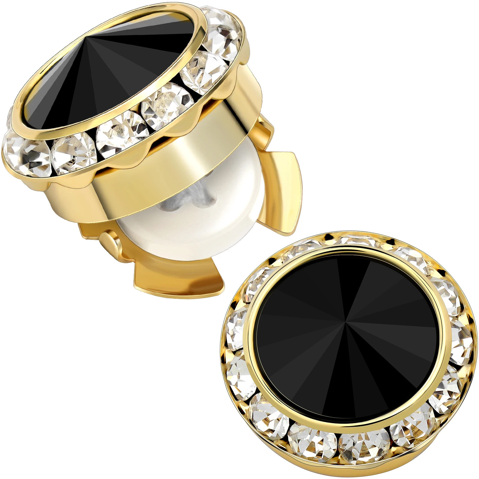 Shirt Button Covers or Cufflinks Dress Shirt Set Elegant Crystal Shirt Jewelry HighQuality Clothing Accessories for Men and Women L251024