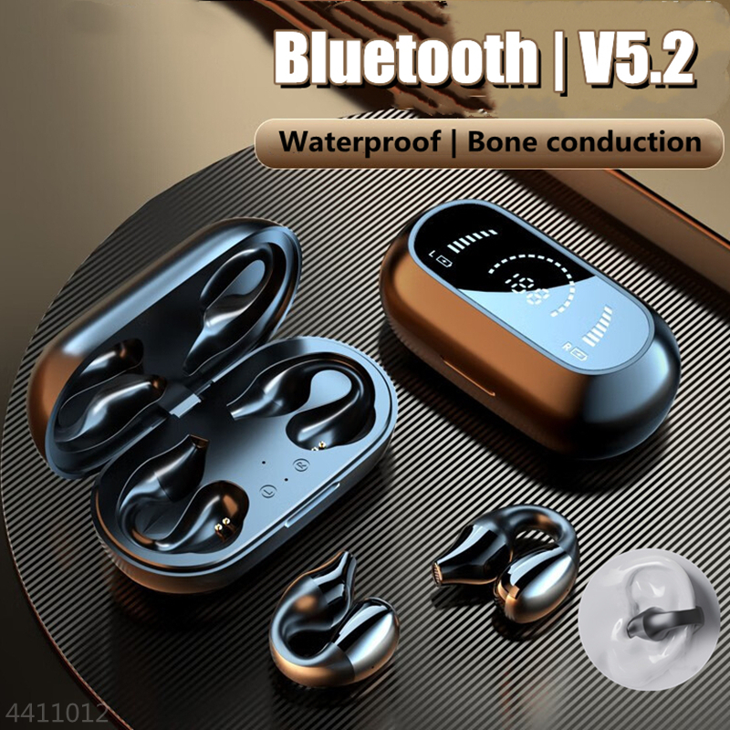 TWS Bluetooth 5.2 Wireless Bone Conduction Headphones Clip Ear Music Noise Canceling Headset HD Call Gaming Sports Earphone Apple Long Life Standby Ch - view 7